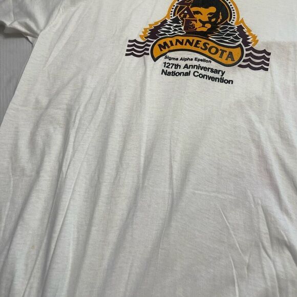 Sigma Alpha Epsilon VTG Minnesota Single Stitch T-Shirt Size XL - Picture 4 of 9
